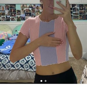 pink and purple lettuce trim top. new with tags!